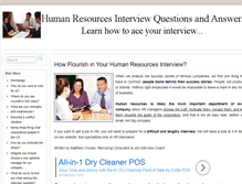 Tablet Screenshot of humanresourcesinterviewquestions.com
